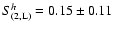 $S_{\rm (2,L)}^{h}=0.15\pm
0.11$
