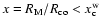 $x=R_{\rm M}/R_{\rm co}<x_{\rm c}^{\rm w}$