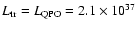 $L_{\rm tr}=L_{\rm QPO}=2.1\times10^{37}$