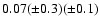$0.07 (\pm 0.3)(\pm0.1)$