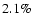 $2.1\%$