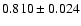 $ 0.810 \pm 0.024 $