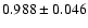 $ 0.988 \pm 0.046 $