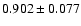 $ 0.902 \pm 0.077 $