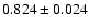 $ 0.824 \pm 0.024 $