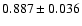 $ 0.887 \pm 0.036 $