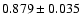 $ 0.879 \pm 0.035 $