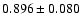 $ 0.896 \pm 0.080 $
