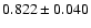 $ 0.822 \pm 0.040 $