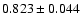 $ 0.823 \pm 0.044 $