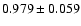 $ 0.979 \pm 0.059 $