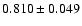 $ 0.810 \pm 0.049 $