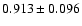 $ 0.913 \pm 0.096 $