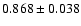 $ 0.868 \pm 0.038 $