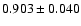 $ 0.903 \pm 0.040 $