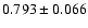 $ 0.793 \pm 0.066 $