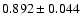 $ 0.892 \pm 0.044 $