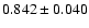 $ 0.842 \pm 0.040 $