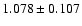 $ 1.078 \pm 0.107 $