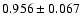 $ 0.956 \pm 0.067 $