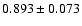 $ 0.893 \pm 0.073 $