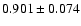 $ 0.901 \pm 0.074 $
