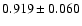 $ 0.919 \pm 0.060 $