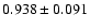 $ 0.938 \pm 0.091 $