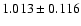 $ 1.013 \pm 0.116 $