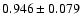 $ 0.946 \pm 0.079 $