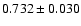 $ 0.732 \pm 0.030 $
