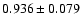 $ 0.936 \pm 0.079 $