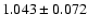 $ 1.043 \pm 0.072 $