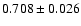 $ 0.708 \pm 0.026 $