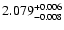 $\rm 2.079^{+0.006}_{-0.008}$