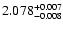 $\rm 2.078^{+0.007}_{-0.008}$