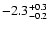 $\rm -2.3^{+0.3}_{-0.2}$