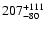 $\rm 207^{+111}_{-80}$