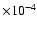 $\times 10^{-4}$