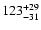$\rm 123^{+29}_{-31}$