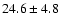 $24.6\pm4.8$