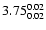 $\rm 3.75^{0.02}_{0.02}$
