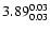 $\rm 3.89^{0.03}_{0.03}$