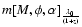$m[M,\phi,\alpha]_{\frac{\lambda_{0}}{(1+z)}}$