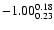 $\rm -1.00^{0.18}_{0.23}$