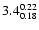 $\rm 3.4^{0.22}_{0.18}$