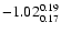 $\rm -1.02^{0.19}_{0.17}$