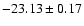 $-23.13\pm0.17$
