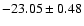 $-23.05\pm0.48$