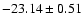 $-23.14\pm0.51$